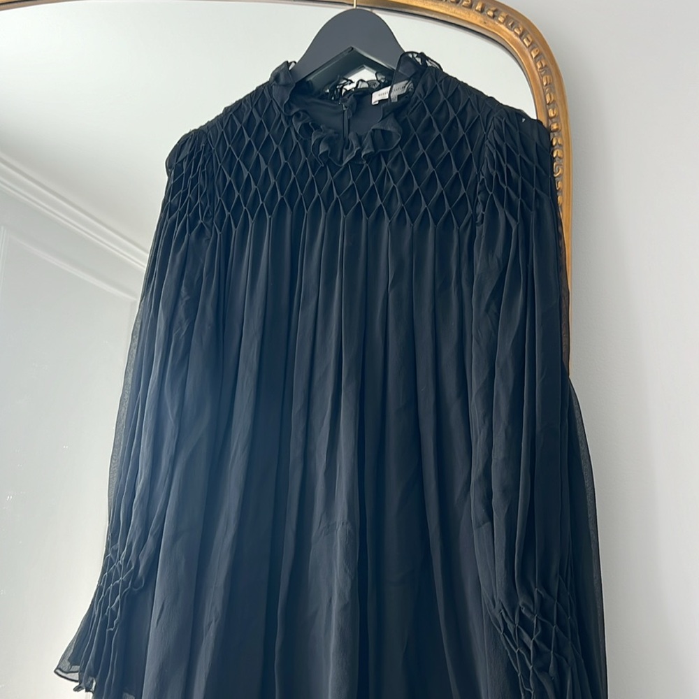 Rebecca Taylor Black will dress M diamond smocked - Picture 3 of 8